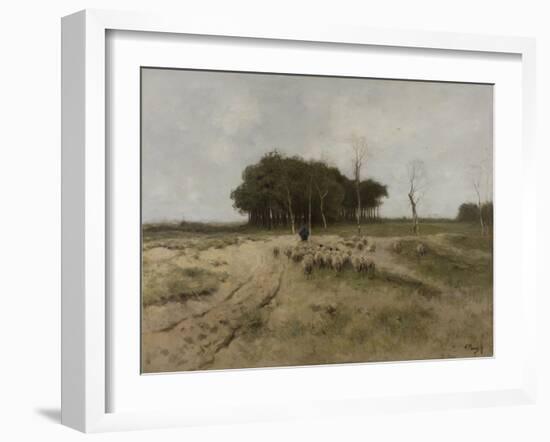 On the Heath Near Laren-Anton Mauve-Framed Art Print