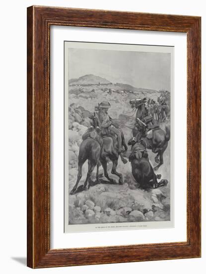 On the Heels of the Boers, Mounted Infantry Attacking a Wagon Train-Sir Frederick William Burton-Framed Giclee Print