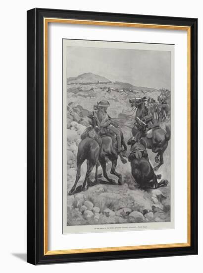 On the Heels of the Boers, Mounted Infantry Attacking a Wagon Train-Sir Frederick William Burton-Framed Giclee Print