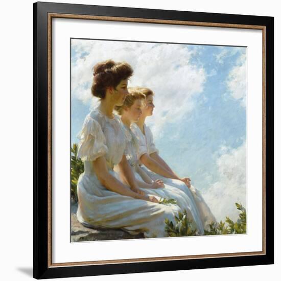 On the Heights-Charles Courtney Curran-Framed Premium Giclee Print