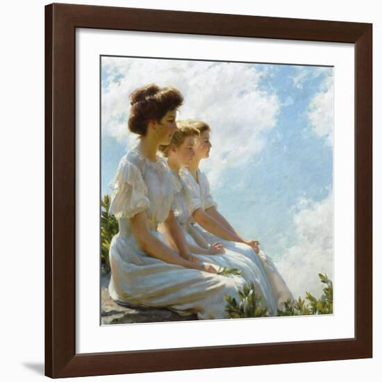 On the Heights-Charles Courtney Curran-Framed Premium Giclee Print