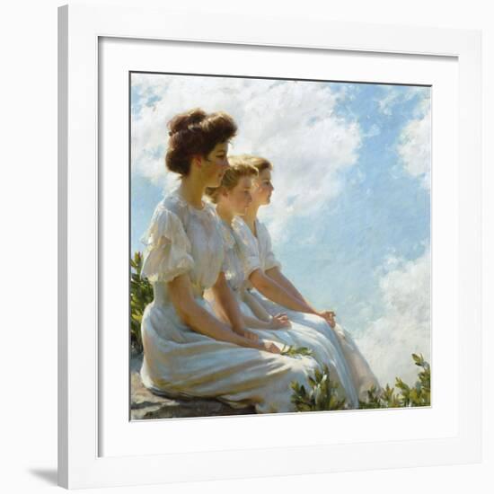 On the Heights-Charles Courtney Curran-Framed Premium Giclee Print