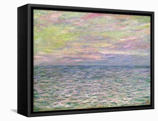 On the High Seas, Sunset at Pourville; Coucher De Soleil a Pourville, Pleine Mer, 1882-Claude Monet-Framed Premier Image Canvas
