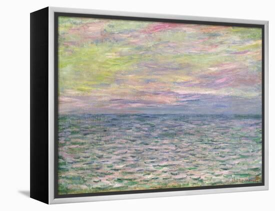 On the High Seas, Sunset at Pourville; Coucher De Soleil a Pourville, Pleine Mer, 1882-Claude Monet-Framed Premier Image Canvas