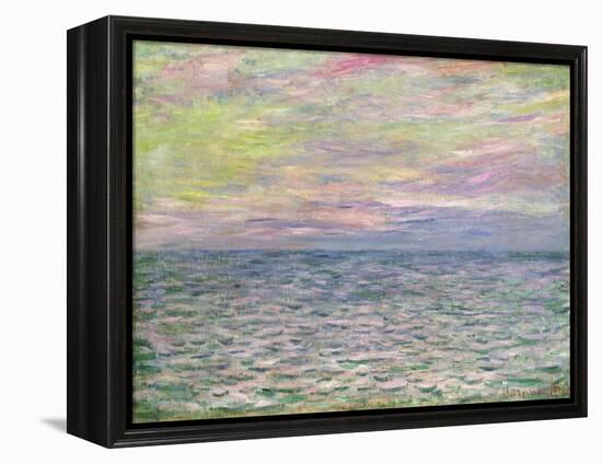 On the High Seas, Sunset at Pourville; Coucher De Soleil a Pourville, Pleine Mer, 1882-Claude Monet-Framed Premier Image Canvas