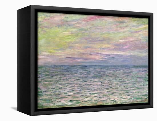 On the High Seas, Sunset at Pourville-Claude Monet-Framed Premier Image Canvas