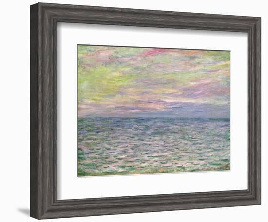 On the High Seas, Sunset at Pourville-Claude Monet-Framed Premium Giclee Print