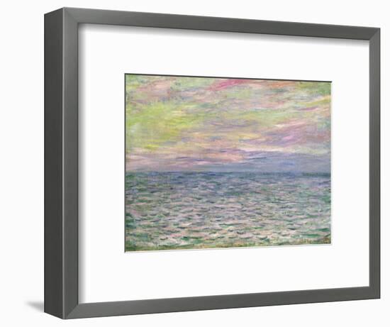 On the High Seas, Sunset at Pourville-Claude Monet-Framed Premium Giclee Print