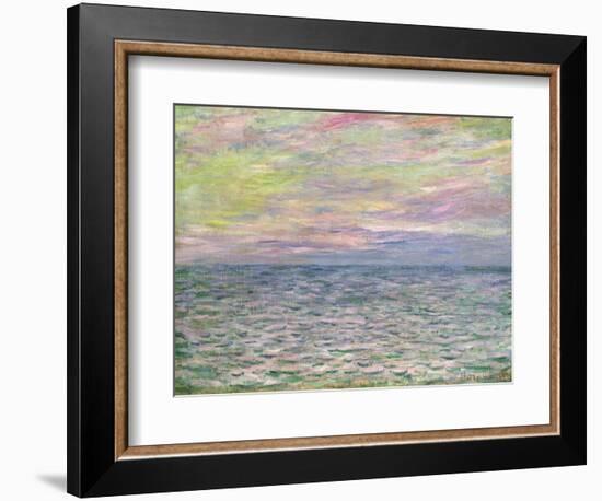 On the High Seas, Sunset at Pourville-Claude Monet-Framed Premium Giclee Print