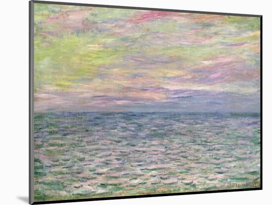 On the High Seas, Sunset at Pourville-Claude Monet-Mounted Premium Giclee Print