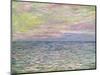On the High Seas, Sunset at Pourville-Claude Monet-Mounted Premium Giclee Print