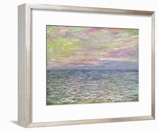 On the High Seas, Sunset at Pourville-Claude Monet-Framed Giclee Print