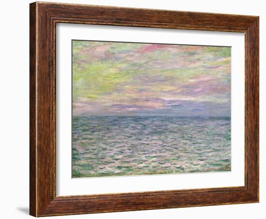 On the High Seas, Sunset at Pourville-Claude Monet-Framed Giclee Print