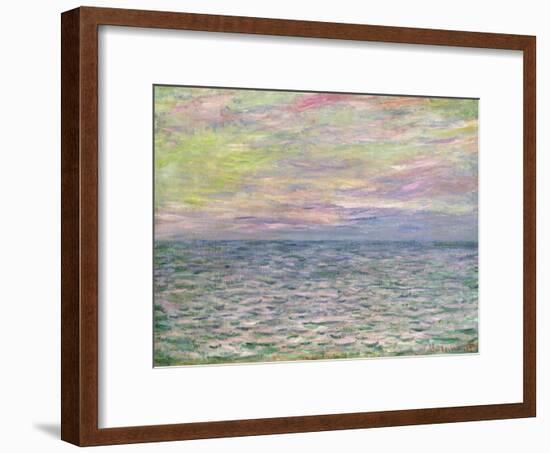 On the High Seas, Sunset at Pourville-Claude Monet-Framed Giclee Print