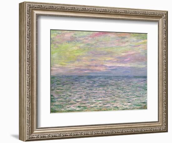 On the High Seas, Sunset at Pourville-Claude Monet-Framed Giclee Print