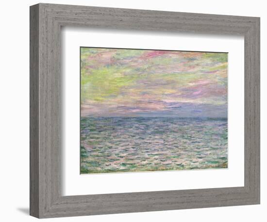 On the High Seas, Sunset at Pourville-Claude Monet-Framed Giclee Print