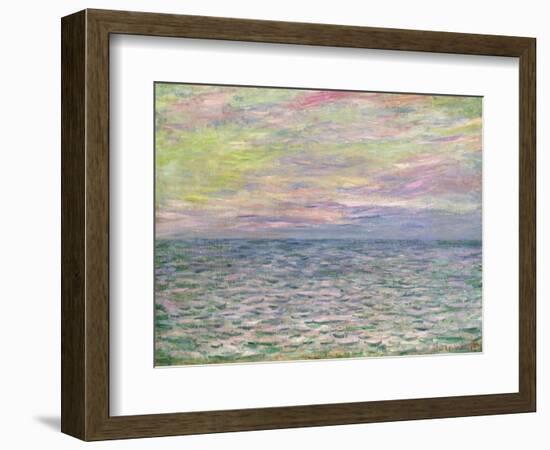 On the High Seas, Sunset at Pourville-Claude Monet-Framed Giclee Print