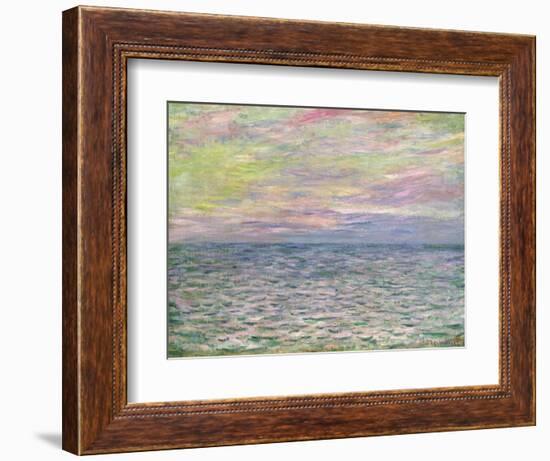 On the High Seas, Sunset at Pourville-Claude Monet-Framed Giclee Print