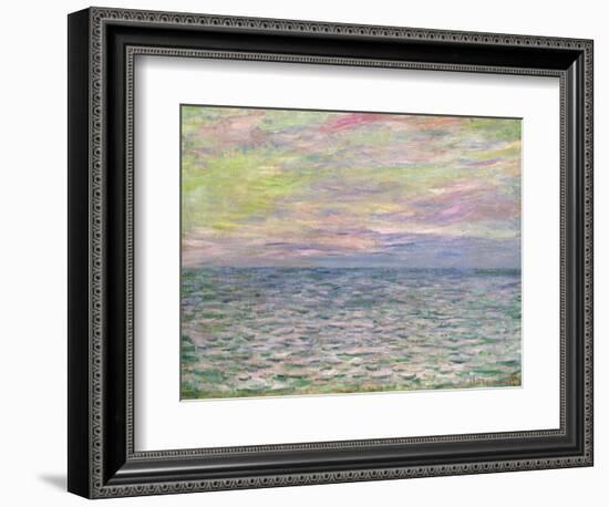 On the High Seas, Sunset at Pourville-Claude Monet-Framed Giclee Print