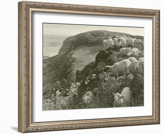 On the Hillside-William Holman Hunt-Framed Giclee Print