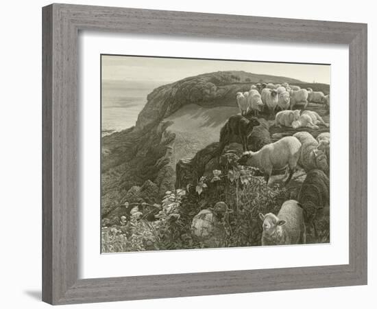 On the Hillside-William Holman Hunt-Framed Giclee Print