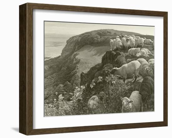 On the Hillside-William Holman Hunt-Framed Giclee Print