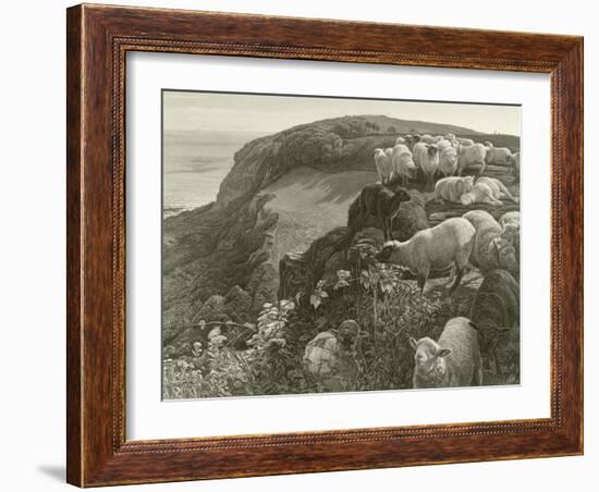 On the Hillside-William Holman Hunt-Framed Giclee Print