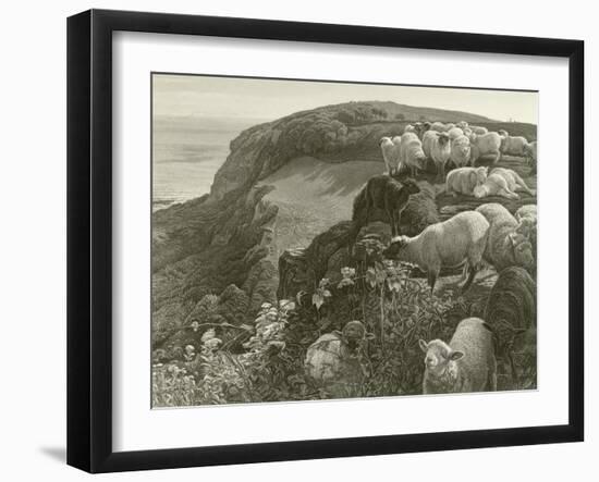 On the Hillside-William Holman Hunt-Framed Giclee Print