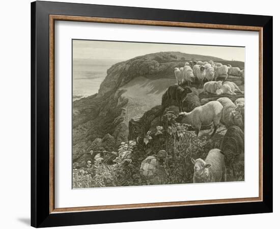 On the Hillside-William Holman Hunt-Framed Giclee Print