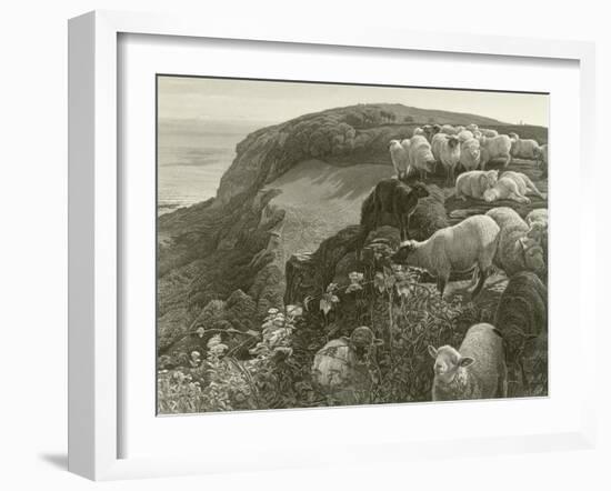 On the Hillside-William Holman Hunt-Framed Giclee Print