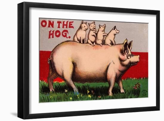 On the Hog Postcard-null-Framed Giclee Print