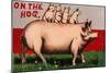 On the Hog Postcard-null-Mounted Giclee Print