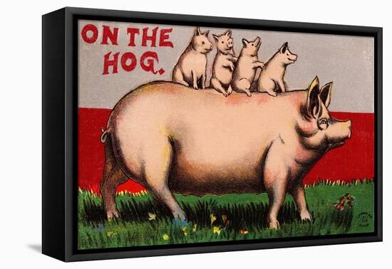 On the Hog Postcard-null-Framed Premier Image Canvas