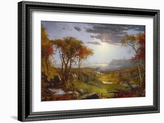 On the Hudson River, 1860 (Oil on Canvas)-Jasper Francis Cropsey-Framed Giclee Print