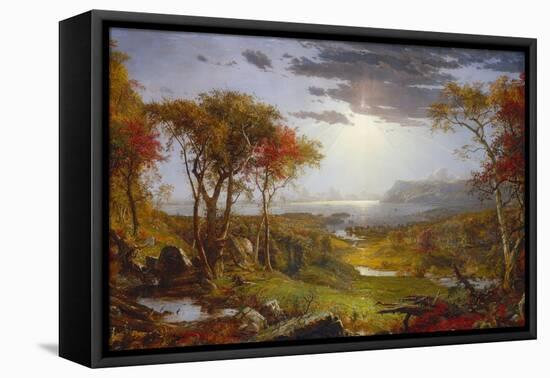 On the Hudson River, 1860 (Oil on Canvas)-Jasper Francis Cropsey-Framed Premier Image Canvas