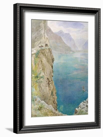 On the Italian Coast, 1896 (W/C on Paper)-Harry Goodwin-Framed Giclee Print