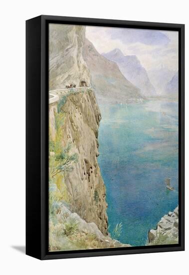 On the Italian Coast, 1896 (W/C on Paper)-Harry Goodwin-Framed Premier Image Canvas