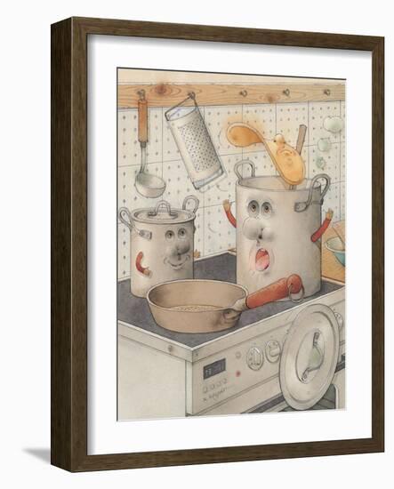 On the Kitchen Range, 2003-Kestutis Kasparavicius-Framed Giclee Print