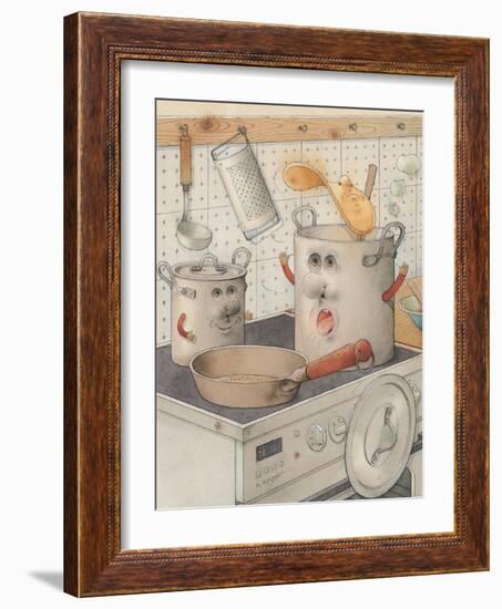 On the Kitchen Range, 2003-Kestutis Kasparavicius-Framed Giclee Print