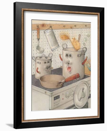 On the Kitchen Range, 2003-Kestutis Kasparavicius-Framed Giclee Print