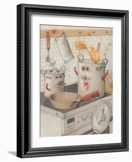 On the Kitchen Range, 2003-Kestutis Kasparavicius-Framed Giclee Print