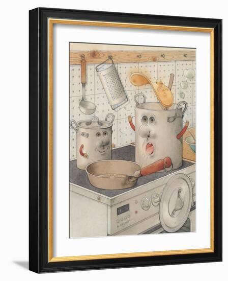 On the Kitchen Range, 2003-Kestutis Kasparavicius-Framed Giclee Print