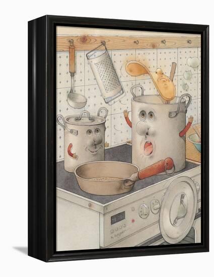 On the Kitchen Range, 2003-Kestutis Kasparavicius-Framed Premier Image Canvas