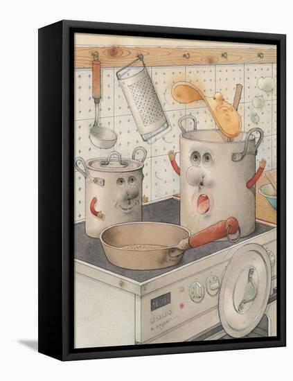 On the Kitchen Range, 2003-Kestutis Kasparavicius-Framed Premier Image Canvas