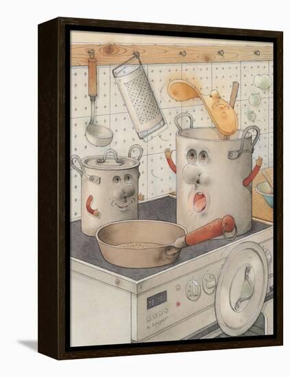 On the Kitchen Range, 2003-Kestutis Kasparavicius-Framed Premier Image Canvas