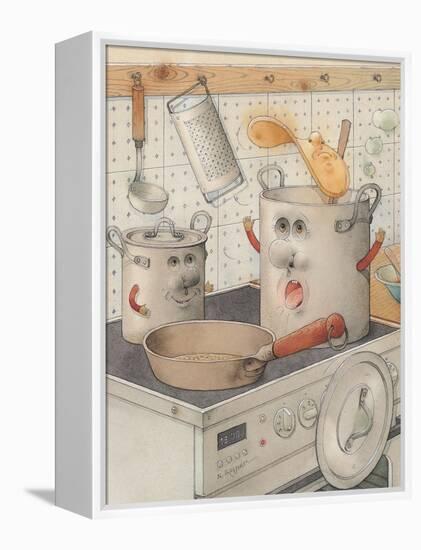 On the Kitchen Range, 2003-Kestutis Kasparavicius-Framed Premier Image Canvas