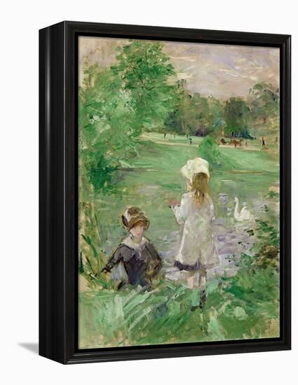 On the lakeside (Au bord du lac), 1883-null-Framed Premier Image Canvas