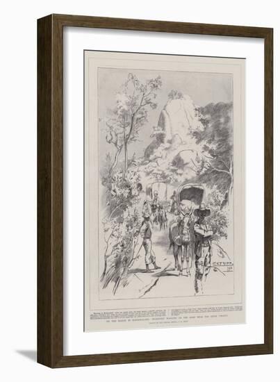 On the March in Mashonaland, Transport Waggons on the Road Near the River Umsawe-Charles Edwin Fripp-Framed Giclee Print