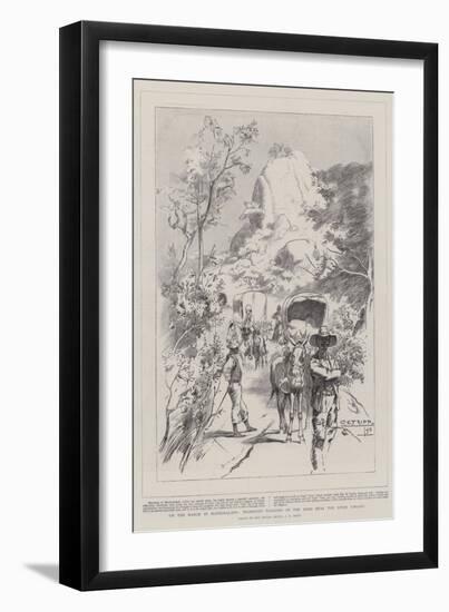 On the March in Mashonaland, Transport Waggons on the Road Near the River Umsawe-Charles Edwin Fripp-Framed Giclee Print