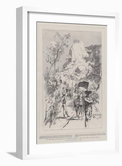 On the March in Mashonaland, Transport Waggons on the Road Near the River Umsawe-Charles Edwin Fripp-Framed Giclee Print